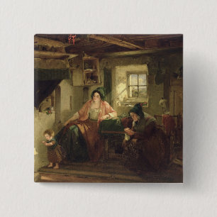 The Ray of Sunlight, 1857 2 Inch Square Button