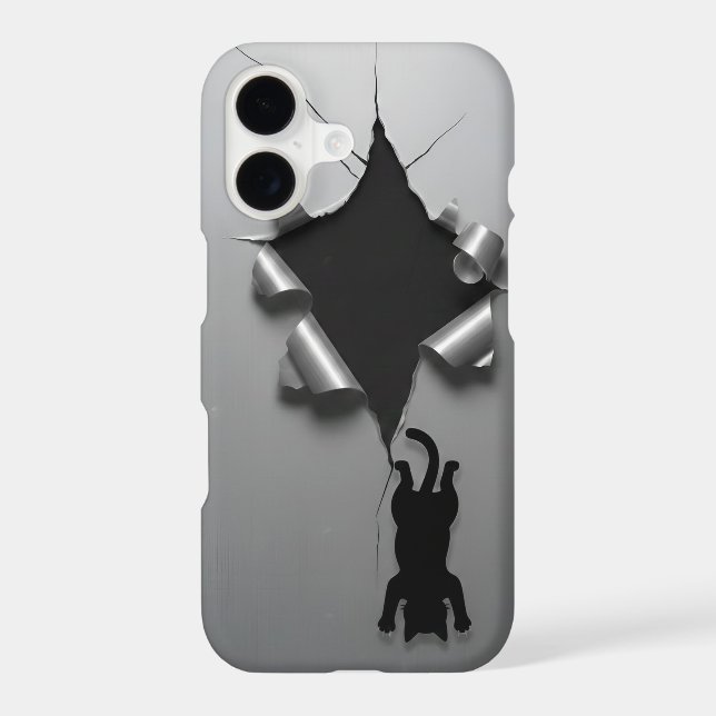The Re-Decorator Cat | Torn Metal iPhone Case (Back)