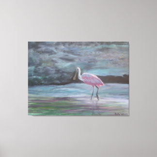 The Read Florida-Roseate Spoonbill Canvas Print