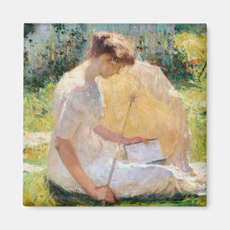 The Reader by Frank Weston Benson Magnet