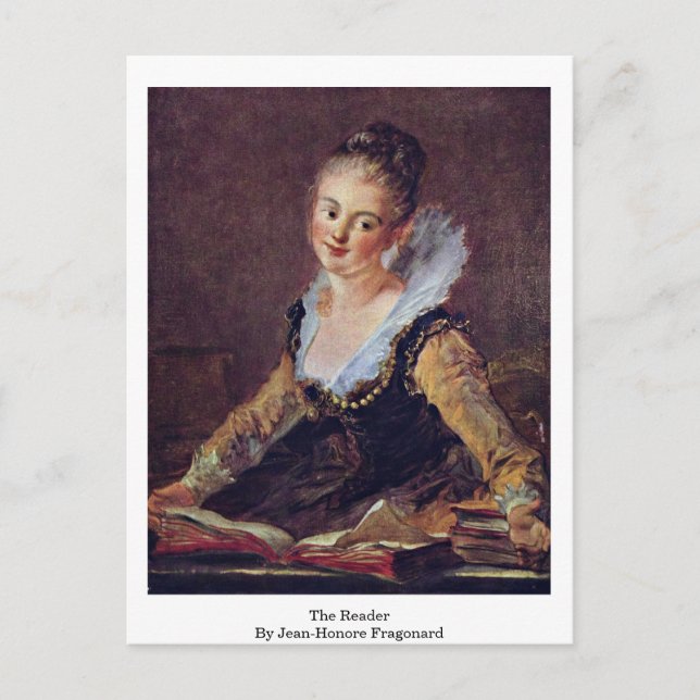 The Reader By Jean-Honore Fragonard Postcard (Front)