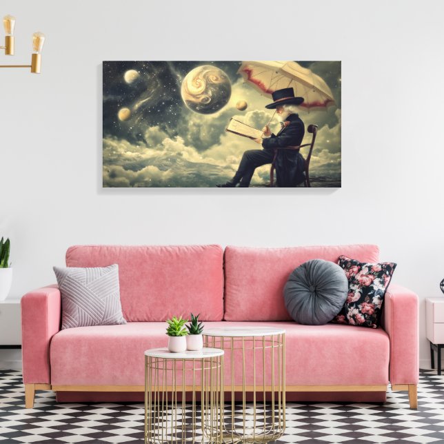 The reader  canvas print (Insitu(LivingRoom))