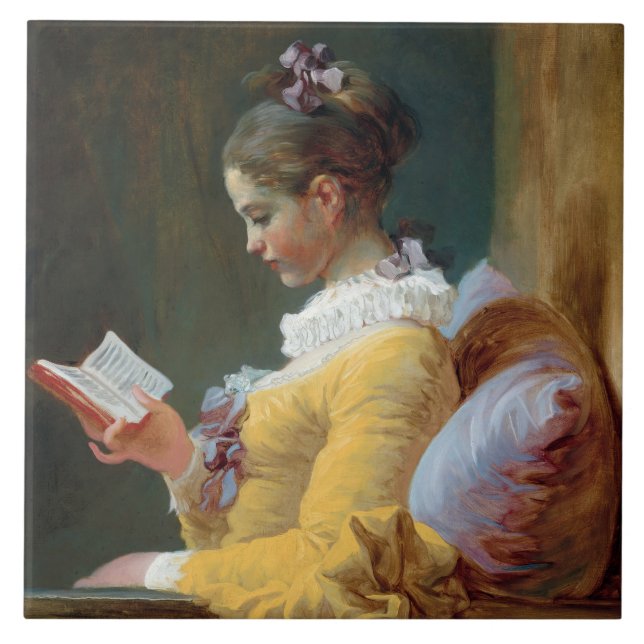 The Reader, Fragonard Tile (Front)