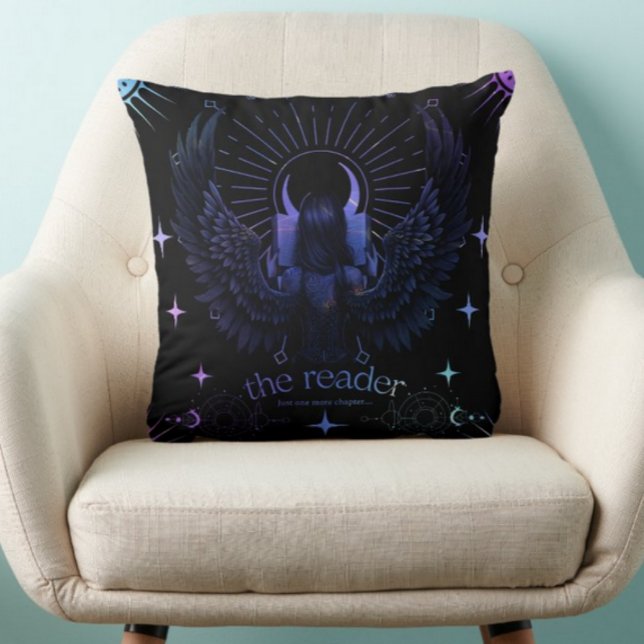The Reader  Throw Pillow (Creator Uploaded)