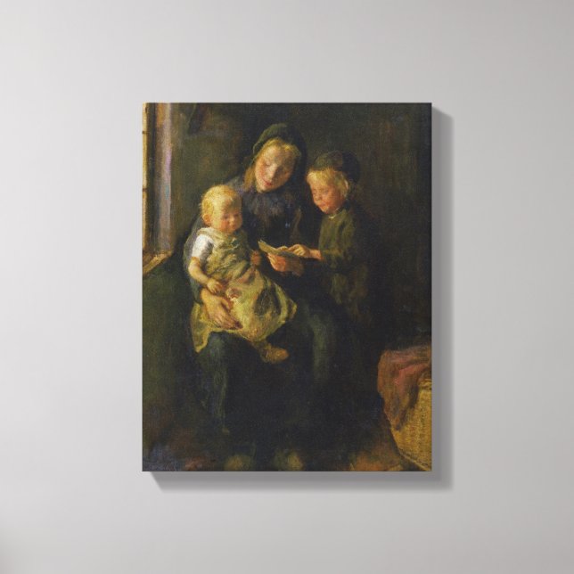 The Reading Lesson Canvas Print (Front)