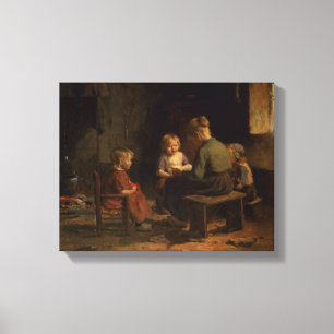 The Reading Lesson Canvas Print