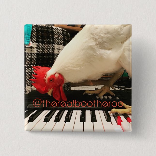 The Real Boo the Roo on Keyboard 2 Inch Square Button (Front)