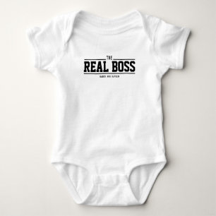 The Real Boss Personalize Fathers day Baby Bodysuit