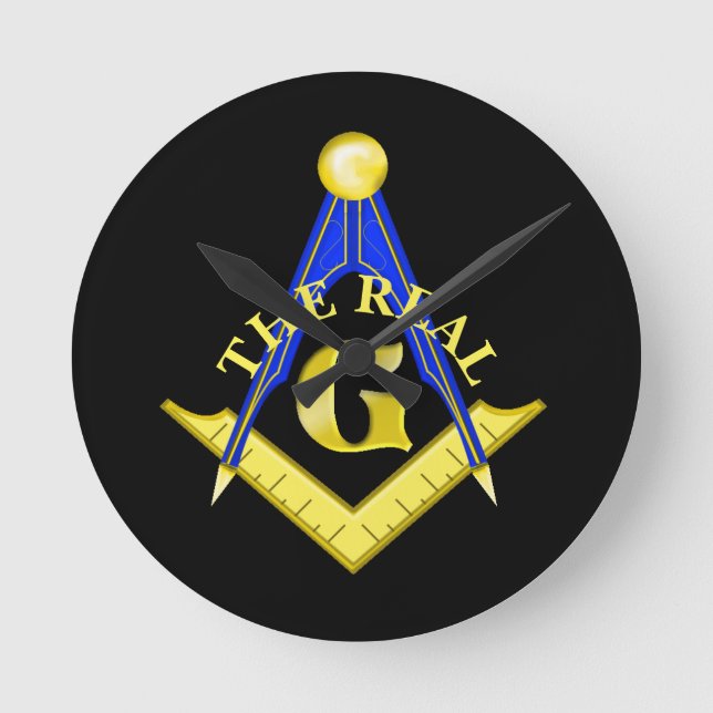 The Real G Masonic Round Clock (Front)