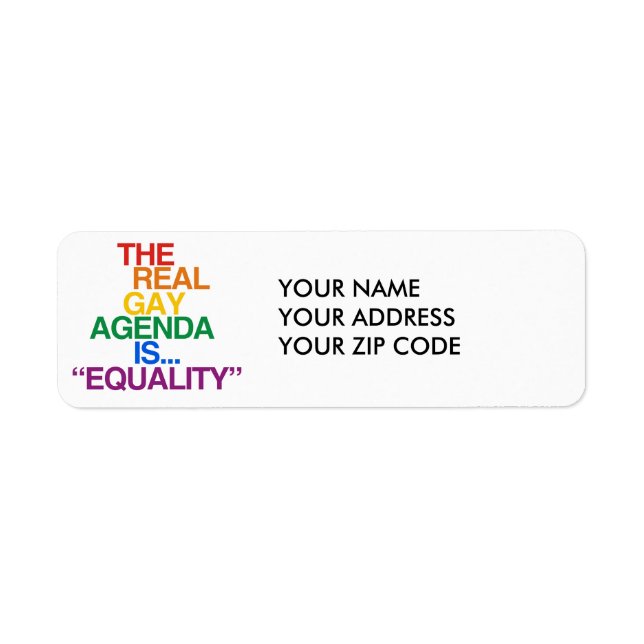 THE REAL GAY AGENDA (Front)