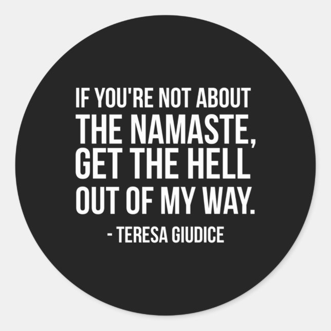 The Real Housewives Of New Jersey Teresa Giudice Classic Round Sticker (Front)