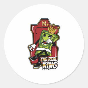 The Real King Tax The Rich Classic Round Sticker