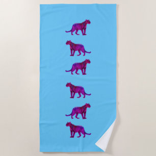 The Real Magenta Panthers Beach Towel