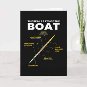 The Real Parts Of The Boat Oarsman Rower Card