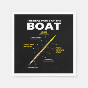 The Real Parts Of The Boat Oarsman Rower Napkin