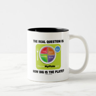 The Real Question Is How Big Is The Plate? Two-Tone Coffee Mug