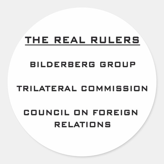 The Real Rulers Classic Round Sticker (Front)