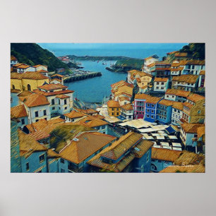 The Real Spain- Cudillero Poster