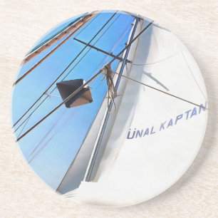 The Realist Adjusts The Sails Nautical Art Coaster
