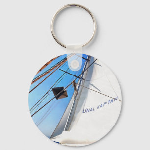 The Realist Adjusts The Sails Nautical Art Keychain