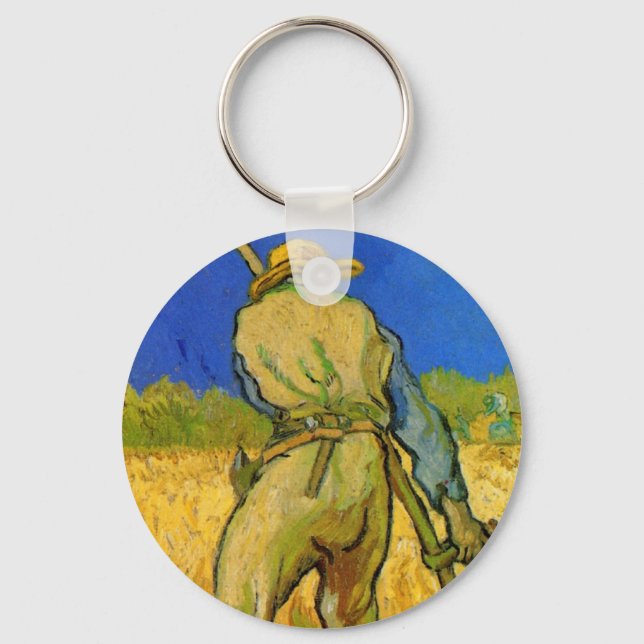 The Reaper (after Millet) by Vincent van Gogh Keychain (Front)