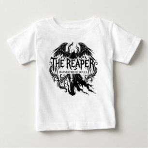 The Reaper Gothic Typography & Dark Angel Art Baby T-Shirt