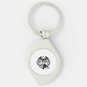 The Reaper Gothic Typography & Dark Angel Art Keychain