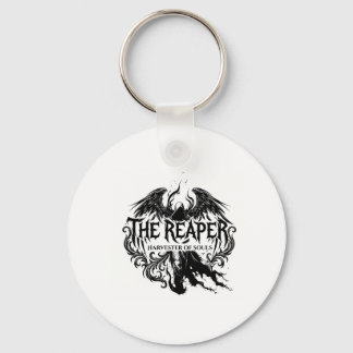The Reaper Gothic Typography & Dark Angel Art Keychain