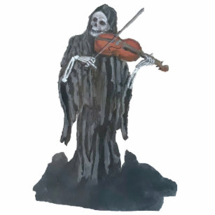 The Reaper Plays The Violin Statuette Standing Photo Sculpture
