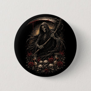 The Reaper’s Hourglass 2 Inch Round Button