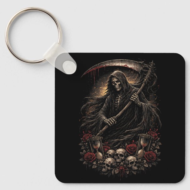 The Reaper’s Hourglass Keychain (Front)