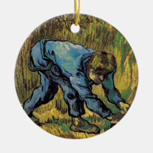 The Reaper with Sickle by Vincent van Gogh Ceramic Ornament