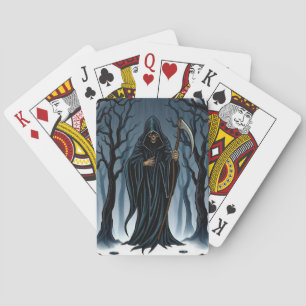 "The Reaper's Path – No Escape from Fate" 💀🌲 Playing Cards