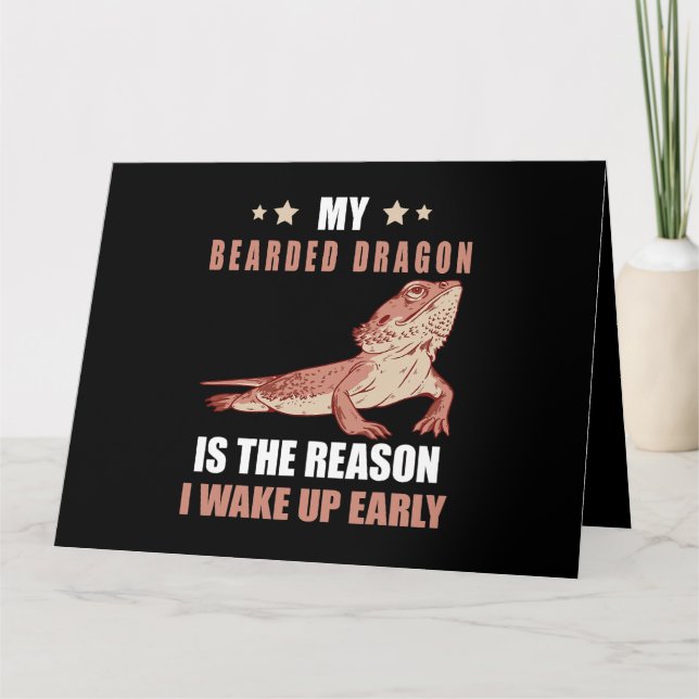 The Reason Bearded Dragon Pet Reptile Lover Tiny D Card (Front)