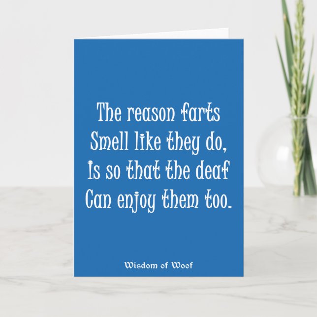 The Reason Farts Smell Like They Do Card (Front)