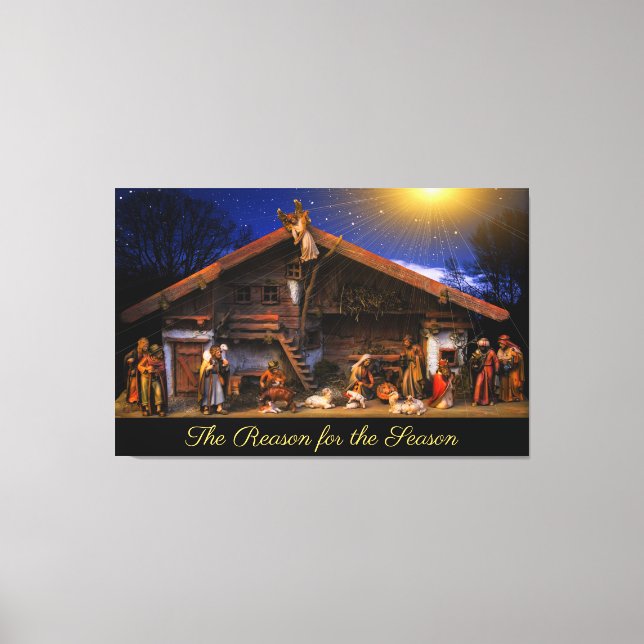 The Reason for the Season Nativity Scene Canvas Pr (Front)