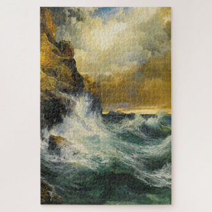 The Receding Wave by Moran, 1909 Jigsaw Puzzle
