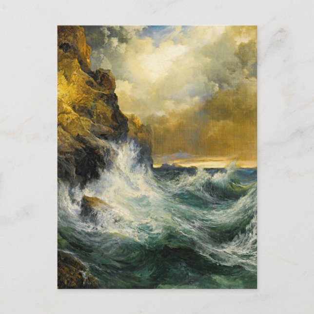 The Receding Wave by Thomas Moran Postcard (Front)