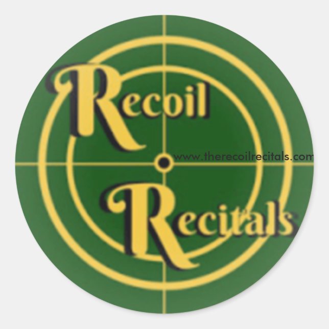 The Recoil Recitals Official Logo Sticker 1.5" (Front)