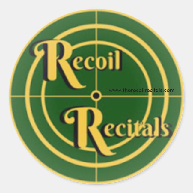 The Recoil Recitals Official Logo Sticker 3" (Front)