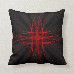 "The Red"  -Abstract Geometric Art Pillows