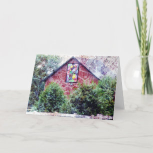 The Red Barn With A Quilt Card