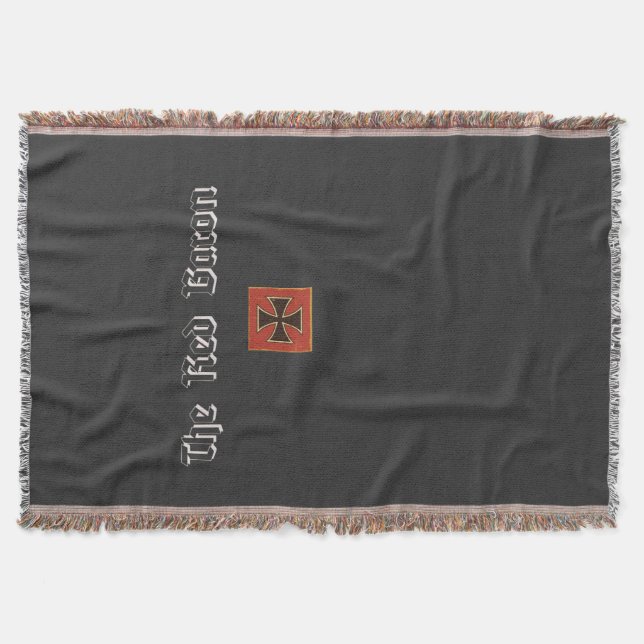 The Red Baron WWI Throw Blanket (Front)