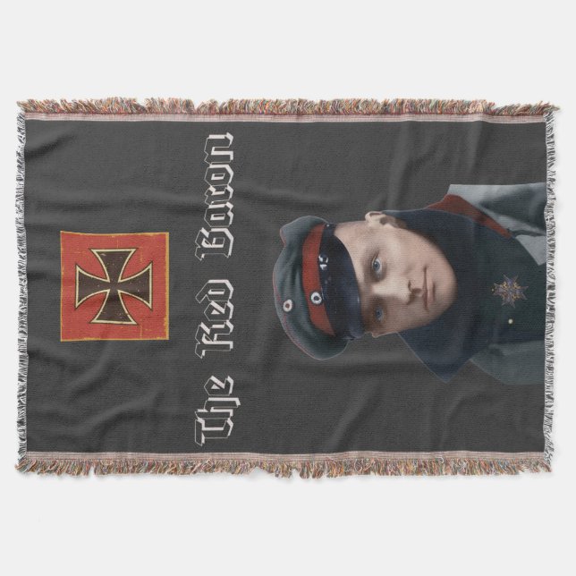 The Red Baron WWI Throw Blanket (Front)