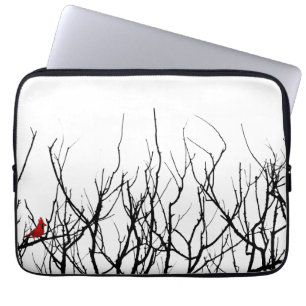 The Red Bird by Leslie Peppers Laptop Sleeve