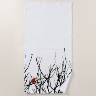The Red Bird ~ Leslie Peppers Beach Towel