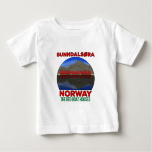 The Red Boat Houses Sunndalsøra Norway Baby T-Shirt