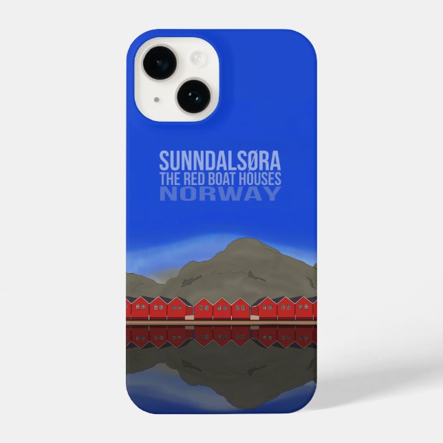 The Red Boat Houses Sunndalsøra Norway iPhone Case (Back)
