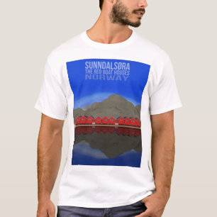 The Red Boat Houses Sunndalsøra Norway T-Shirt