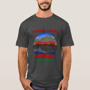 The Red Boat Houses Sunndalsøra Norway T-Shirt